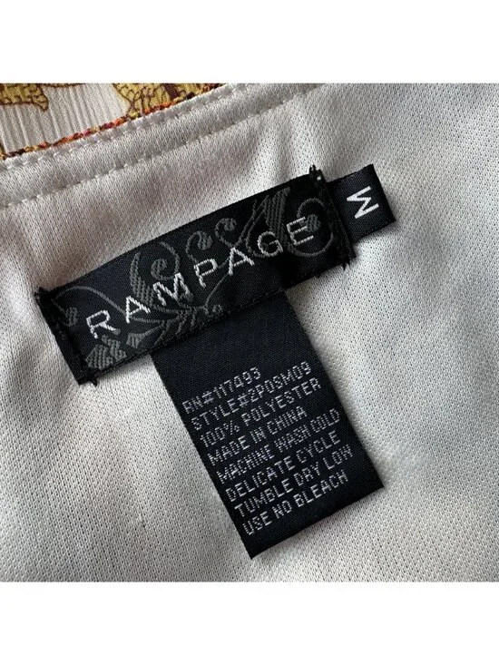 Vintage Rampage Womens Medium Top Paisley Tie Tank Blouse Lined Y2K 2000s Party - Picture 5 of 6